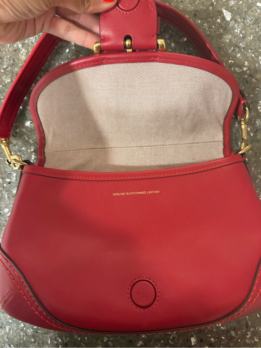 Coach Ruby Red Soho Flap Bag - Picture 3 of 8